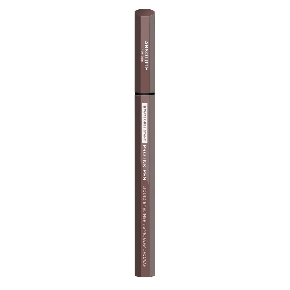 Absolute New York Pro Ink Eyeliner; Rich and Fluid, Effortlessly Glides a Flake, Smudge and Transfer-Resistant Vegan Formula (MEIP03 Dark Brown)