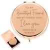 Best Friend Birthday Gifts for Friend | Sentimental Friend Gift Ideas for Women | Friendship Gifts for BFF, Bestfriend, Besties, Long Distance, Christmas | I Love You Friend | Rose Gold Compact Mirror view 1