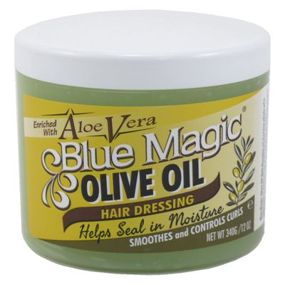 Blue Magic Olive Oil Hair Dressing with Aloe Vera 12 Ounce (Pack of 6)