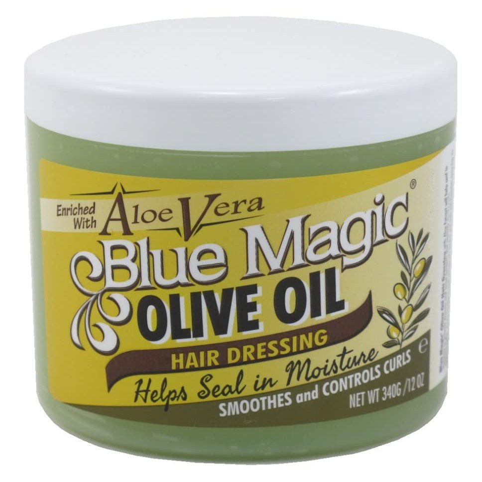 Blue Magic Olive Oil Hair Dressing with Aloe Vera 12 Ounce (Pack of 6)