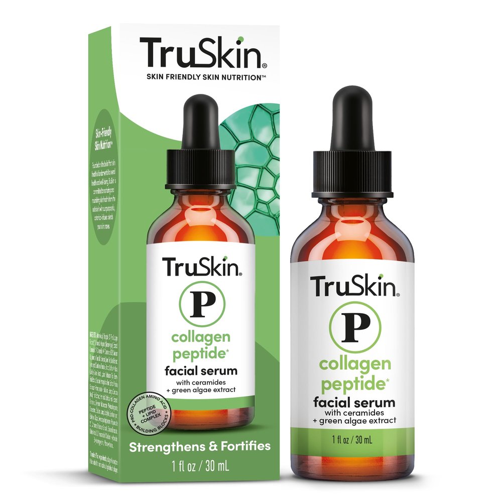 TruSkin Pro Collagen Multi Peptides Serum for Face  Anti Aging Face Serum with TriPeptide-29 & Ceramides  Support Skins Natural Collagen & Skin Barrier for Firmer-Looking Skin  1 fl. Oz