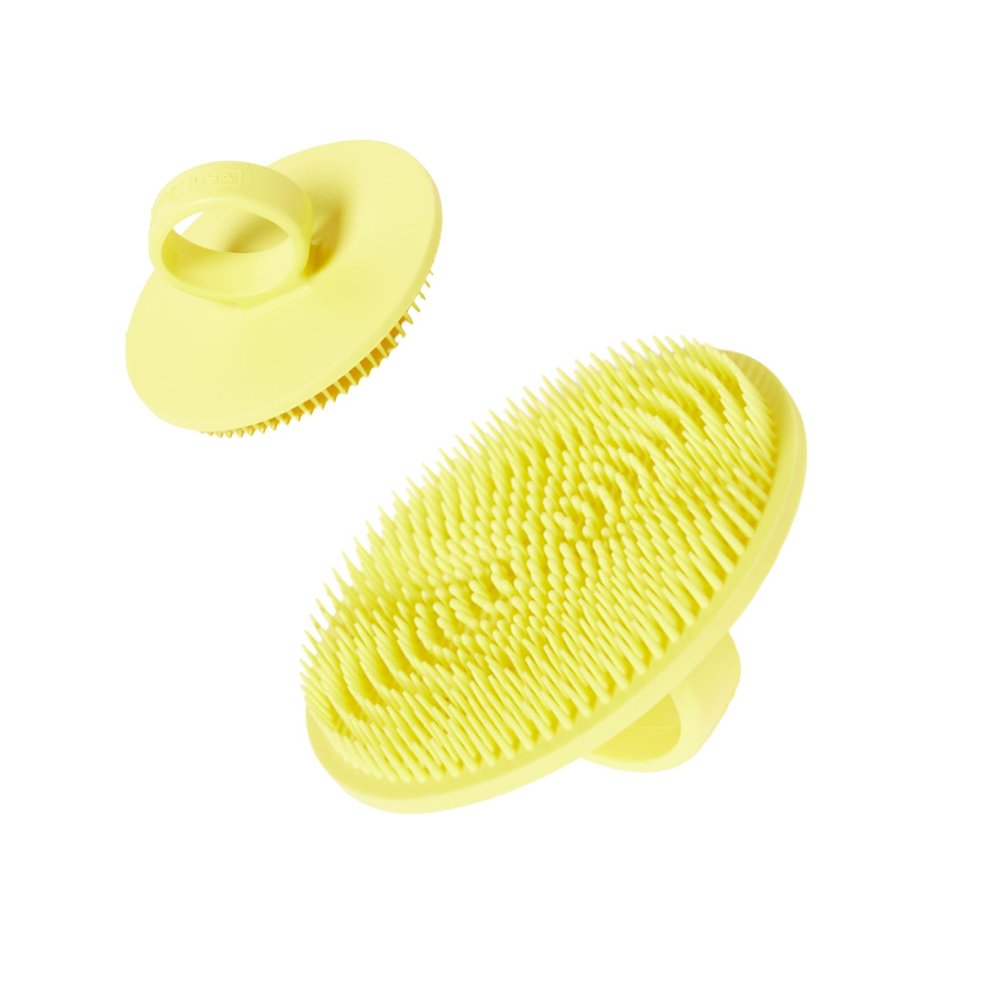 Boie USA Face Scrubber - Handheld Facial Tool, Deep Cleansing Exfoliating Facial Brush. Fights Acne with Gentle, Silicone-Like Bristles, Long Lasting, & Hypoallergenic (Yellow)