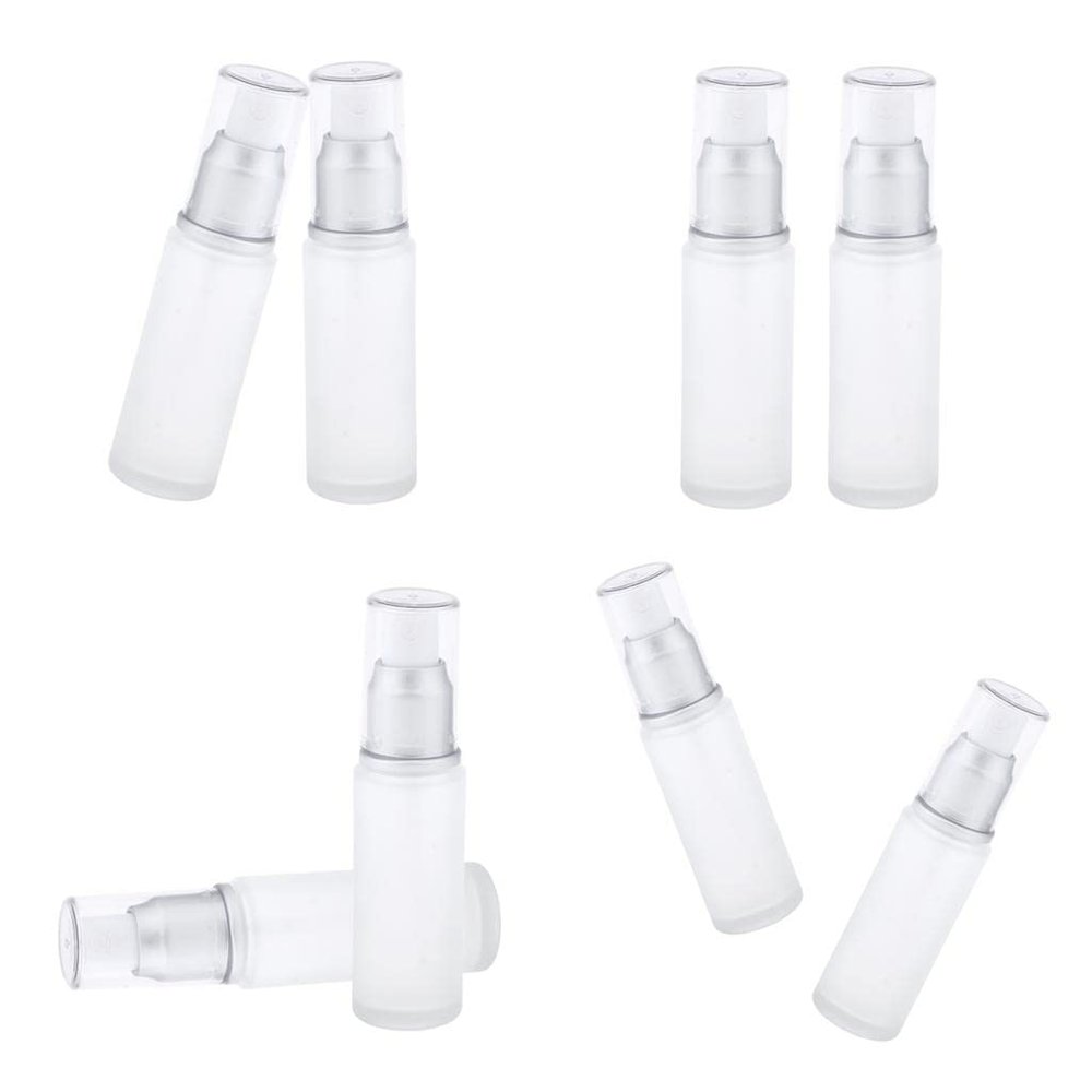 Backbayia 8pcs Glass Sprayer Transparent Refillable Empty Atomiser Empty Cosmetic Bottles for Makeup Perfume Air Freshener