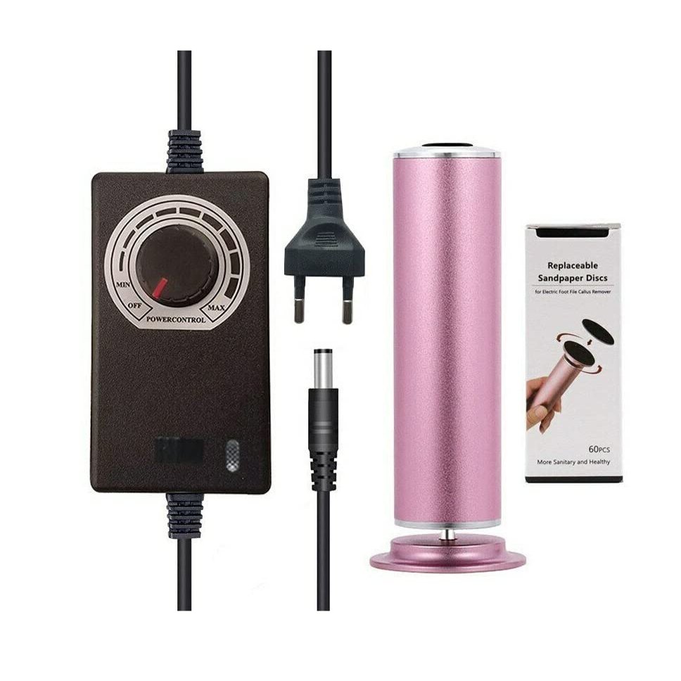2 Way Electric Pedicure Foot File Drill Machine Heels Dead Skin Callus Remover by 24/7 Store, Pink