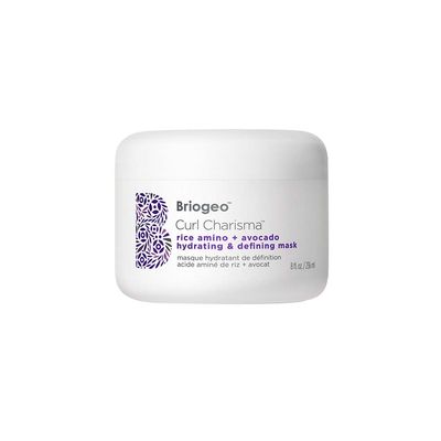Briogeo Curl Charisma Rice Amino + Avocado Hydrating & Defining Mask, Hair Mask for Wavy, Curly, and Coily Hair, Vegan, Phalate & Paraben-Free, 8 oz