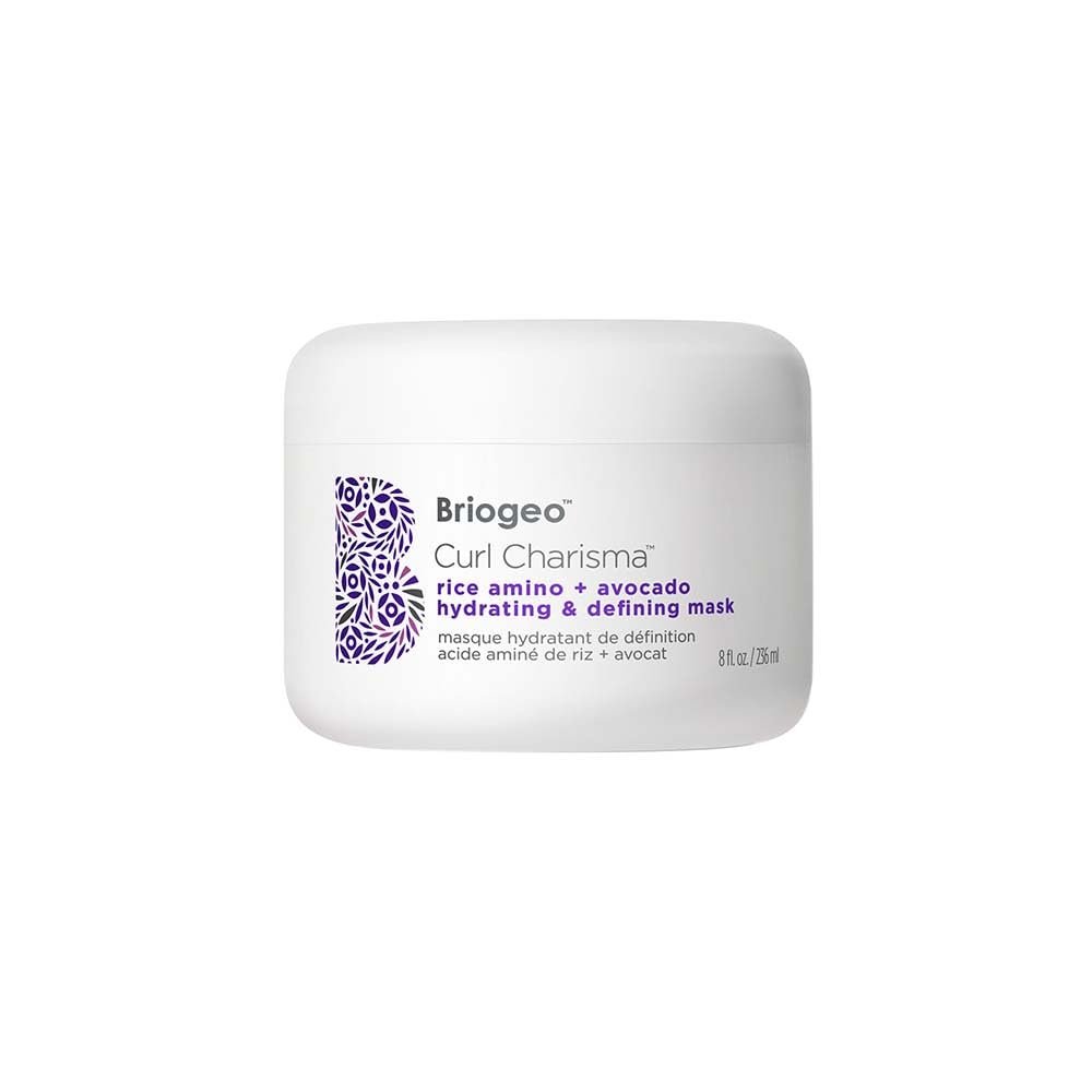 Briogeo Curl Charisma Rice Amino + Avocado Hydrating & Defining Mask, Hair Mask for Wavy, Curly, and Coily Hair, Vegan, Phalate & Paraben-Free, 8 oz
