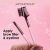 JAPONESQUE Brow & Eye Brush Set, Includes Brow/Lash Comb to Separate Lashes, Angled Liner Brush for Brow Filler Application, Spoolie to Smooth view 3