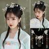 luckymeet Women Hair Stick Hair Accessory Set,Hanfu Earrings Set,Chinese Hair Sticks,Long Tassel Hair Sticks Set,Hair Pins/Hair Comb/Earrings Classical Style Handmade Hair Accessories (#H) view 2