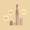 Carmesi Facial Electric Trimmer for Women | Hypoallergenic and Painless Hair Removal | 2 Blades Sizes | Eyebrow Comb and Cleaning Brush | Rose Gold view 2