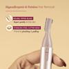 Carmesi Facial Electric Trimmer for Women | Hypoallergenic and Painless Hair Removal | 2 Blades Sizes | Eyebrow Comb and Cleaning Brush | Rose Gold view 3