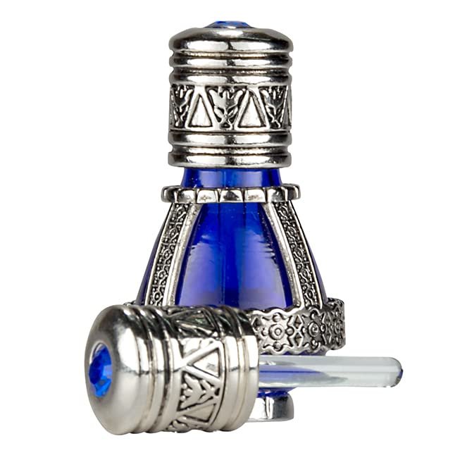 3 Arches USA Spikenard Anointing Prayer Oil in Reusable Blue Cobalt Glass Vial 0.24fl.oz/7ml