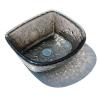 ANS Round Glass Sink Bowl for Salon Pedicure Spa Foot Soak (Black Nickel) view 1
