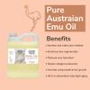 Pure Australian Emu Oil Bulk 32 Fl Oz - All Natural 6X Refined for Face, Skin and Hair - Highly Effective Hydration for Sensitive Skin and Hair Growth - Perfect for Scars and Blemishes view 4