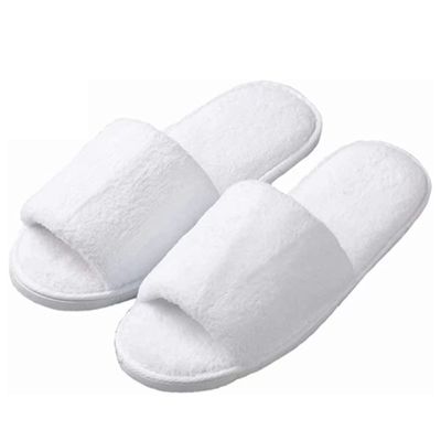 GHYUB 10 Pairs of Disposable Open-Toe Breathable Slippers Spa Slippers, Soft and Comfortable, Suitable for Men and Women. Leisure, Vacation (Color : White, Size : 11x4.3inches)