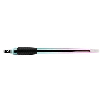 M Mellie Series Microblading Disposable Tools  10 Piece Pack of 18 Pin U-Shape Microblading Pens  Thin & Sharp Microblading Supplies (Rainbow U18 NANO .15mm)