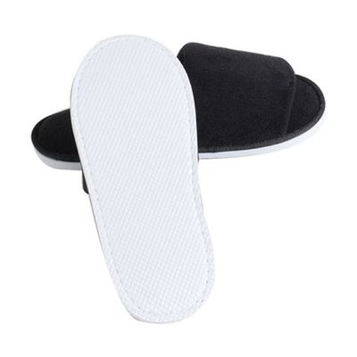 GHYUB 10 Pairs of Disposable Open-Toe Breathable Slippers Spa Slippers, Soft and Comfortable, Suitable for Men and Women. Leisure, Vacation (Color : Black, Size : 11x4.3inches)