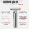 Men Rock The Double Edged Razor - Stainless Double Edge Safety Razor Blade - Mens Accessories - Mens Face Care - Beard Care - Barber Supplies - 6 Pc view 2