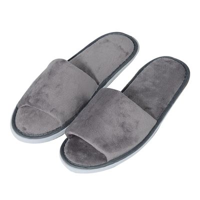 Spa Slippers Washable10 Pairs Open Toe Slippers Hotel Guest Slippers for Spa, Party Guest, Hotel and Travel, Fits Most Men and Women (Color : Dark Grey, Size : 11x4.3inches)