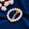 Accessher Rose Gold Hair Clip for Women | Handcrafted French Barrette with American Diamond Stones | Elegant Hair Accessory for Weddings, Parties & Ethnic Outfits | Pack of 1 view 4