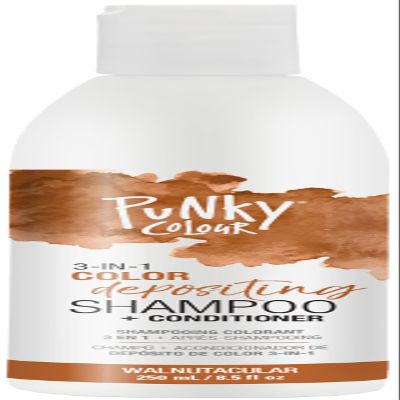 Punky Colour 3-in-1 Color Depositing Hair Cleanser & Conditioner, 8.5 fl oz. (Walnutacular)