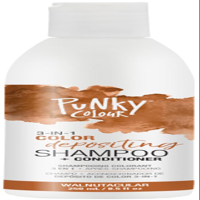 Punky Colour 3-in-1 Color Depositing Hair Cleanser & Conditioner, 8.5 fl oz. (Walnutacular)