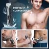 Body Hair Trimmer for Men, kensen Electric Groin Hair Trimmer, Christmas Gift Rechargeable Body Groomer, Replaceable Ceramic Blade Heads, IPX7 Waterproof Wet/Dry Clippers Male Pubic Hair Hygiene Razor view 2