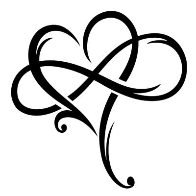 Tattoo Design 6 Sheets Temporary Tattoos for Women Adults Big Heart with Infinity Symbol Sign of Eternal Infinite Love Temporary tattoo for Men for Woman Neck Arm