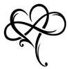 Tattoo Design 6 Sheets Temporary Tattoos for Women Adults Big Heart with Infinity Symbol Sign of Eternal Infinite Love Temporary tattoo for Men for Woman Neck Arm view 1
