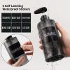 Segbeauty Shower Bottles Refillable, 3pcs 16.9oz/500ml Liquid Dispenser with Labels, Empty Plastic Lotion Pump Press Bottles for Shampoo, Conditioner, Body Soap, Hand Soap, Bathroom, Hotel - Gray view 2