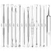 15 PCS Pimple Popper Tool Kit,Blackhead Remover Comedone Extractor Tools,Professional Pimple Comedone Extractor,Stainless Steel Skin Blemish Removal Acne Tools for Forehead Nose Face with Metal Case view 2