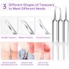 15 PCS Pimple Popper Tool Kit,Blackhead Remover Comedone Extractor Tools,Professional Pimple Comedone Extractor,Stainless Steel Skin Blemish Removal Acne Tools for Forehead Nose Face with Metal Case view 4