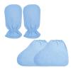 Paraffin Wax Bath Terry Cloth Gloves & Foot Liners, Paraffin Wax Machine Heated SPA Mittens Foot Liners, Thick Heat Hand Feet Treatment Insulated Mitt Spa Feet Cover Great for Men Women (Blue) view 1
