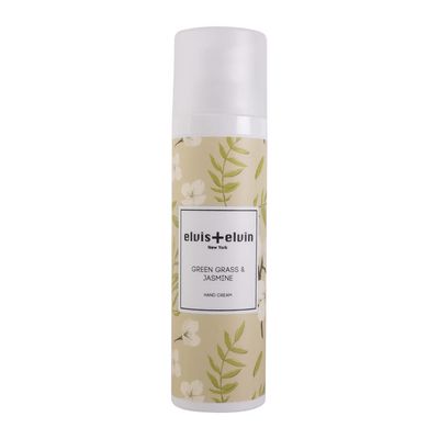 elvis+elvin Hyaluronic Acid Hydrating Moisturizing Hand Cream for All Skin Types with Shea Butter (Green Grass & Jasmine)
