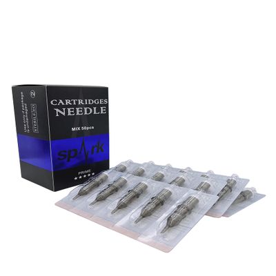 50PCS Spark Disposable Cartridge Needles Standard #12 Mix Round Liner 5,7,9,11,14RL