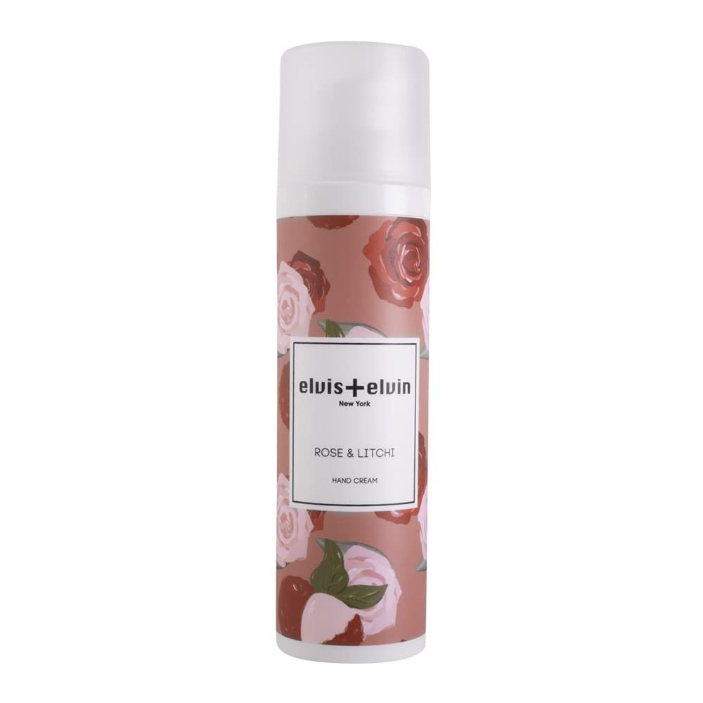 elvis+elvin Hyaluronic Acid Hydrating Moisturizing Hand Cream for All Skin Types with Shea Butter (Rose & Litchi)