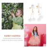 Beaupretty 1pair Lovely Plush Hair Clip Tassels Chinese Style Hairpins for Dances Parties and Photos Hair Ornament for Boys and Girls and Adults view 3