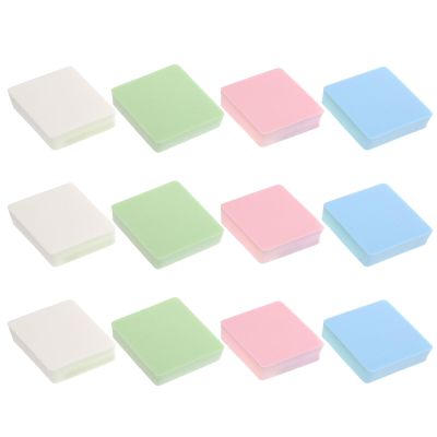 12Pcs Rhombus Sponge Puff blending for makeup Rhombic Pad Makeup Accessory body face puff Multi-function Makeup Puff shimmer Hydrophilic Polyurethane portable