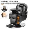 Artist hand Reversible Foot Pedal Barber Chair Hydraulic Recline Barber Chairs Salon Chair for Hair Stylist Tattoo Chair Heavy Duty Barber Salon Equipment (Black) view 4