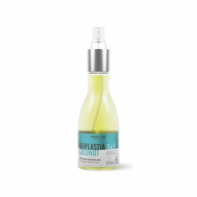 Tree Liss Bioplastia Coconut 3x1 Gloss Activator 120Ml Intense Shine Silky Soft Thermoprotector Keratin Coconut Oil