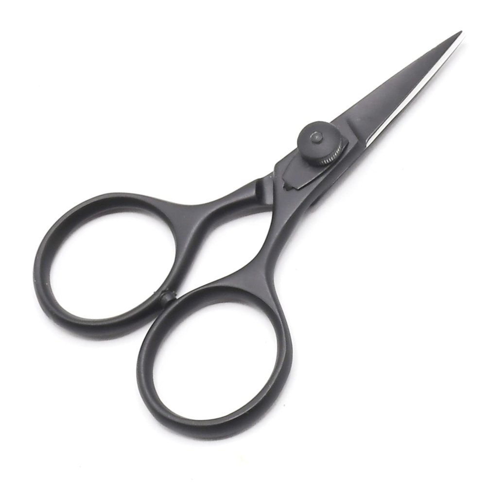 WellnessD'Light - 4" Professional Super Sharp Chef Scissors + Hair Cutting Scissors Heavy Duty All Stainless Steel Black Tool Shears Fine Point Razor Edge Sharp!