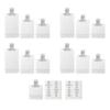 SOLUSTRE Toiletry Pouches Travel 14pcs Dispensing Bottle Set Makeup Bag for Lotion Cream Shampoo Storage view 1