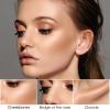 FOCALLURE 2 Pcs Mineral Cream Contour Stick,Moisturize Highlighter and Bronzer Pen,Non Stick Face Brightens & Shades Pencil,Long Lasting & Smooth Gliding Face Illuminator Makeup,Medium view 4
