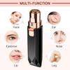 Feilx 2 in 1 Electric Eyebrow Trimmer Hair Remover Women Shaver LED Light Lady Epilator Razor face Makeup Tool Gift view 4