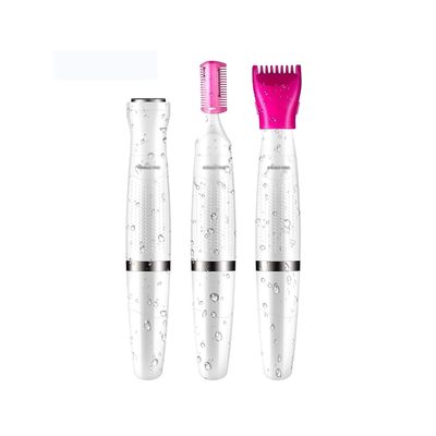 Feilx 3 in 1 Multifunction Women's Shaver Electric Shaping Shaving Machine Mini Eyebrow Trimmer Razor for Eyebrows (Color : White)