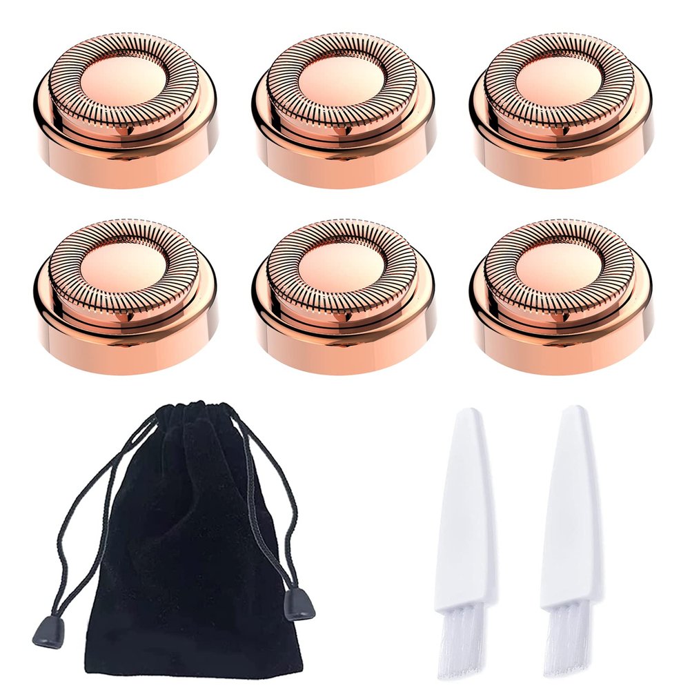 6PCS LinMei Replacement Heads Compatible for GEN 1 Finishing Touch Flawless Women's Painless Hair Remover with Cleaning Brushes and Storage Bag