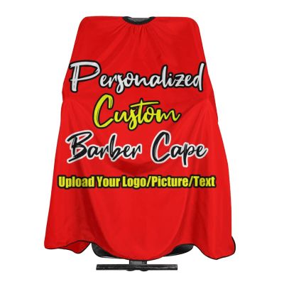 sophiehome Customized Professional Hair Cutting Cape Photo Custom, Personalized Salon Barber Cape with Text Logo Image, Hair Cutting Accessories, Adult Red
