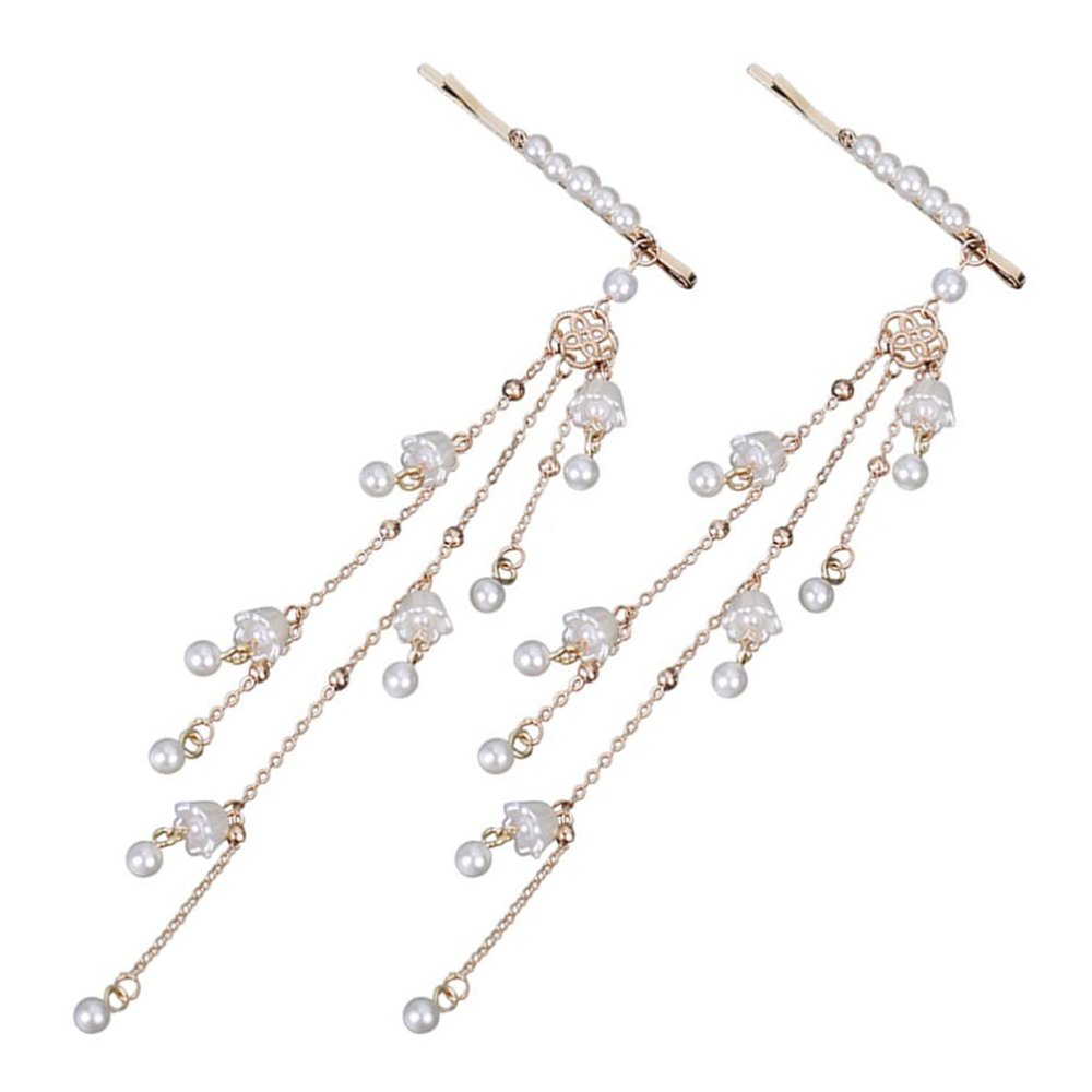 Beaupretty 2pcs Vintage Tassel Hairpins Chinese Style Hair Clips for Headdress Elegant Hair Jewelry Retro Accessories for Weddings and Special Occasions