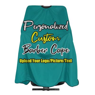sophiehome Custom Barber Cape with Your Logo Text Photo, Professional Funny Hair Cutting Cape Customized, Personalized Haircut Salon Cape for Hairdresser Styling & Home Child Teal