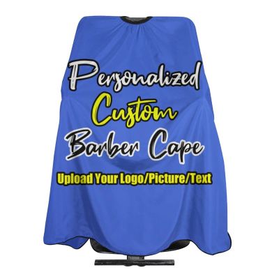 Customizable Photo Logo Haircut Barber Cape for Men, Personalized Professional Funny Salon Cape With Your Message, Customized Hairdresser for Child, Large for Hair Cutting Royalblue