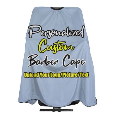 Customizable Photo Logo Haircut Barber Cape for Men, Personalized Professional Salon Cape with Your Message, Customized Hairdresser Cape for Adults, Large Cape for Hair Cutting Lightsteelblue